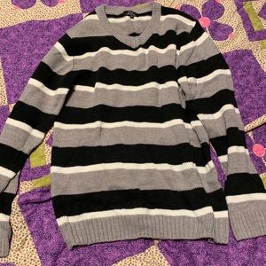 Striped long sleeve sweater